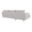 Modern L-Shape Corner Sofa Kimo with Silver Metal Legs-69378161-69378164