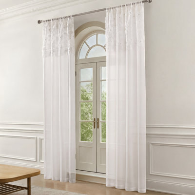 Panneaux de rideaux transparents l 37 po x L 84 po Zinnia