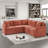 L-shaped Sectional Sofa With Hidden Storage Compartment-1779223016