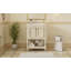 Meuble-lavabo de luxe moderne de 24 po avec lavabo en céramique, meuble de salle de bain avec tablette ouverte et rangement fermé-497872468
