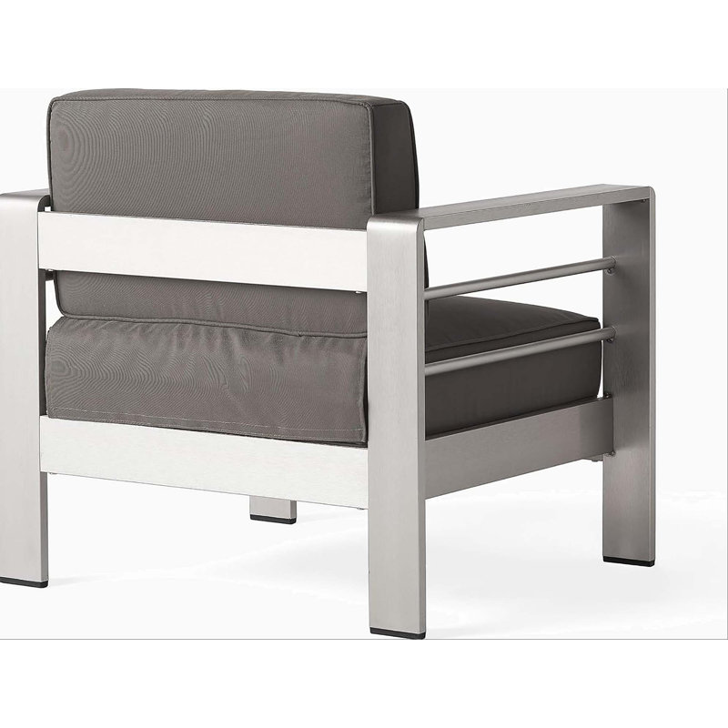 2 Pieces Outdoor Armchair, Wood Dining Chairs With Cushions