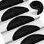 Carpet Stair Treads Black 56x17x3 cm