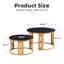 Ensemble de 2 tables basses gigognes noires modernes-2107733557