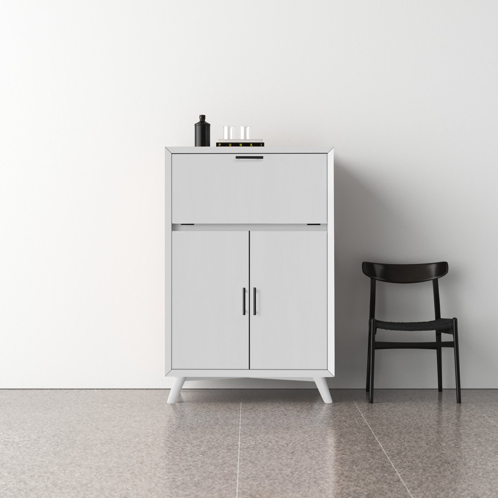 Williams Bar Cabinet, White