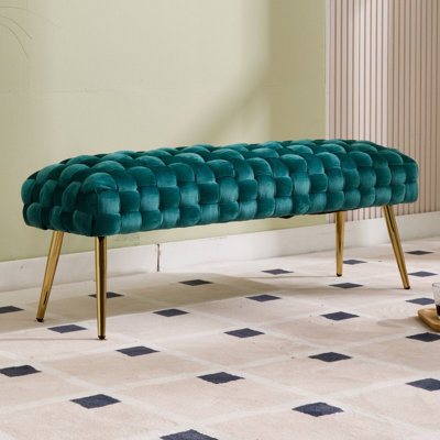Velvet Upholstered Bench