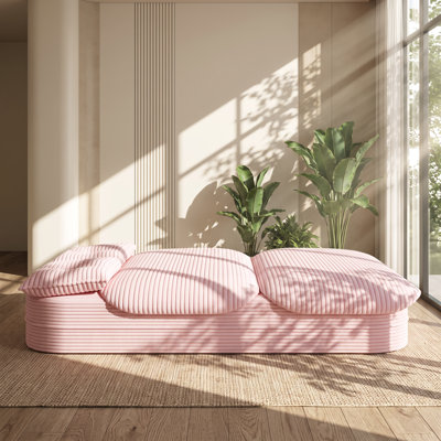 Canapé-lit convertible en velours côtelé l 78,7 po x P 41,73 po x H 36,6 po Timo