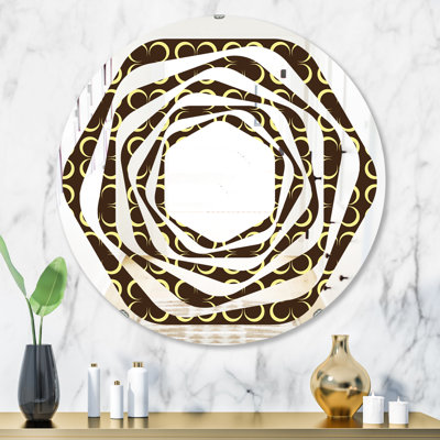 Miroir mural sans cadre à motif floral II