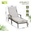 Outdoor Metal Chaise Lounge , Cushion Included