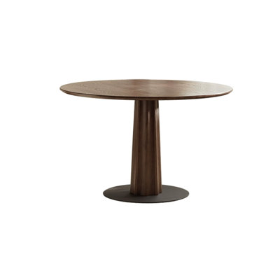 Brown Round Solid Wood Dining table