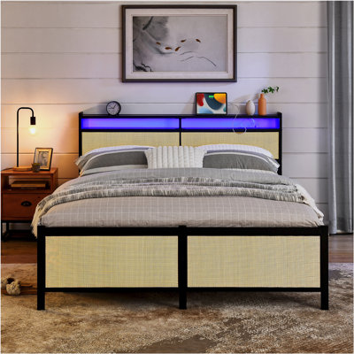 iron bed frame, metal bed frame, wrought iron bed frame, iron platform bed frame