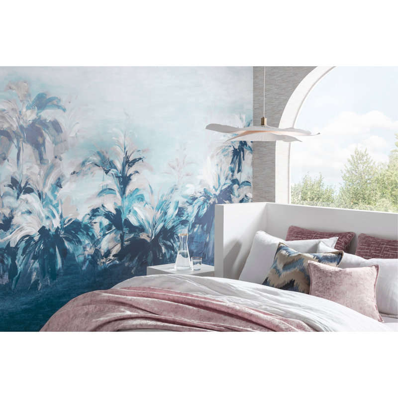 Vivido Alberi Floral Non-Woven Wallpaper Roll, Midnt/Lin Banner