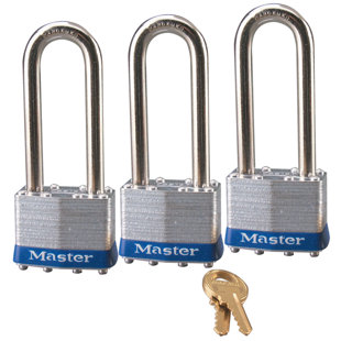 Cadenas en acier stratifié avec 2 clés (Ensemble de 3)