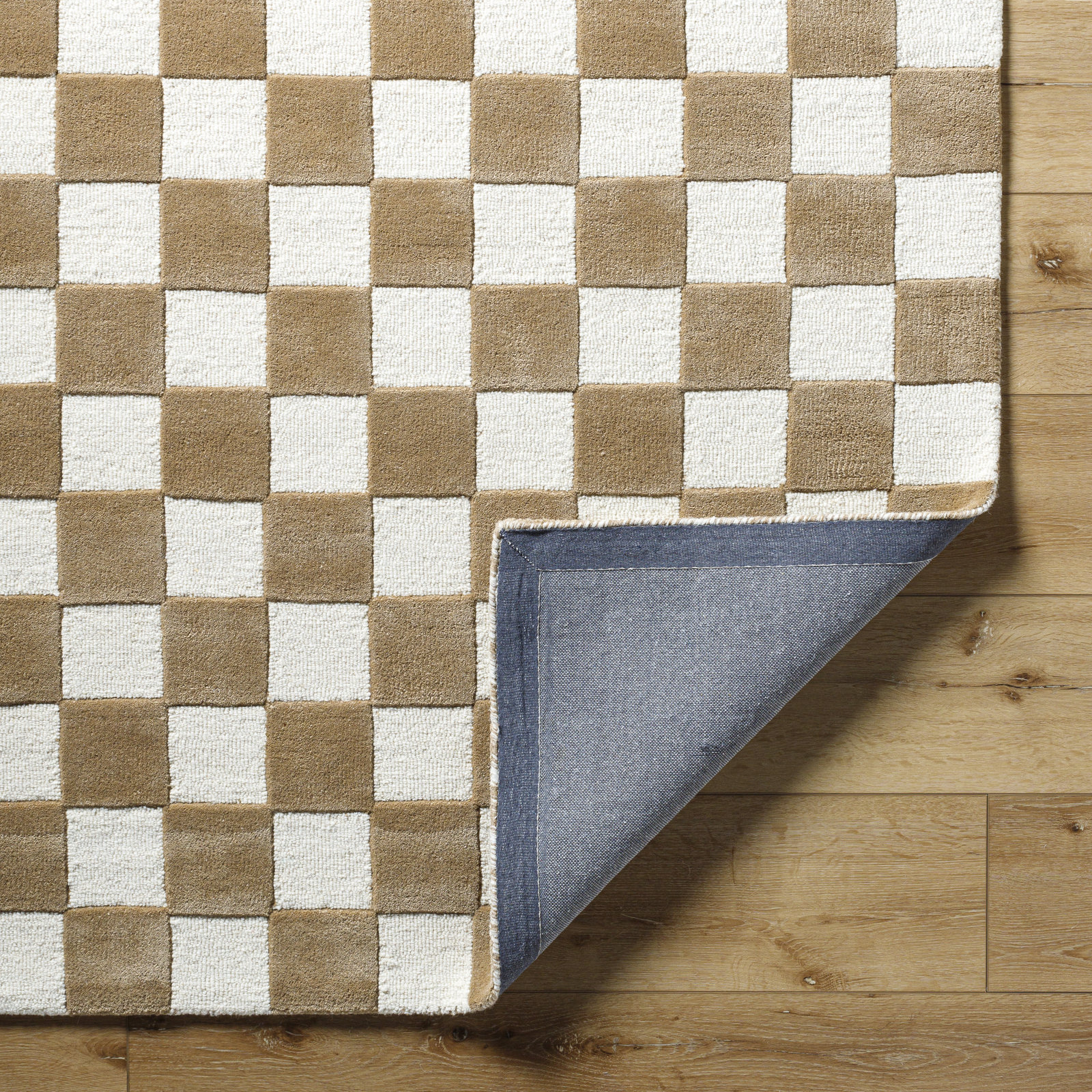 Jenna Tan Hand Tufted Area Rug, Rectangle 2' x 3'