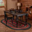 Tapis en coton tressé à motif géométrique rouge / noir / gris Amadeu-1121942181