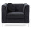 Fauteuil incliné noir élégant Sleek