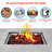 Square Stainless Steel Propane Fire Pit Table