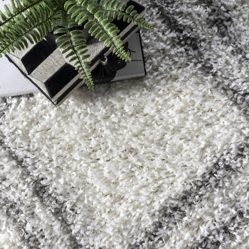 Geometric Area Rug, Round 122cm
