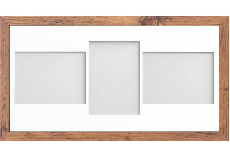 Alaoui Matte Picture Frame with Mat, 5cm x 7cm, Rustic