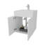 Meuble-lavabo blanc avec deux portes-117825042