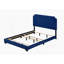 Grand lit en velours bleu Haemon