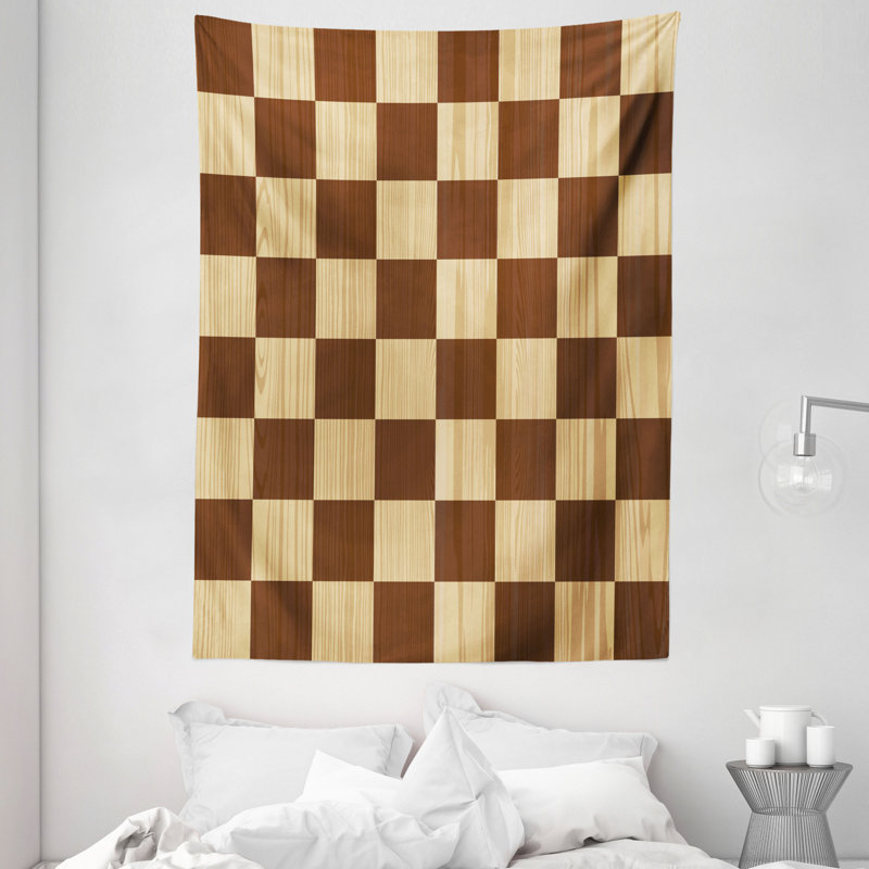 Tapisserie en polyester à carreaux, H 80 po x l 60 po