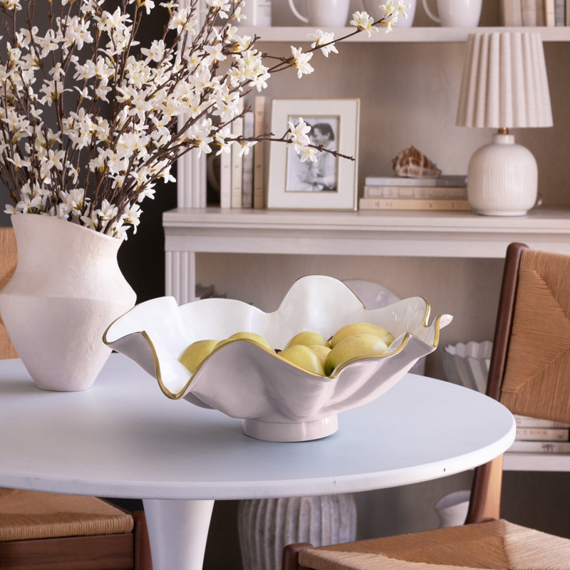 Encanto Aries Bowl, Camellia/White