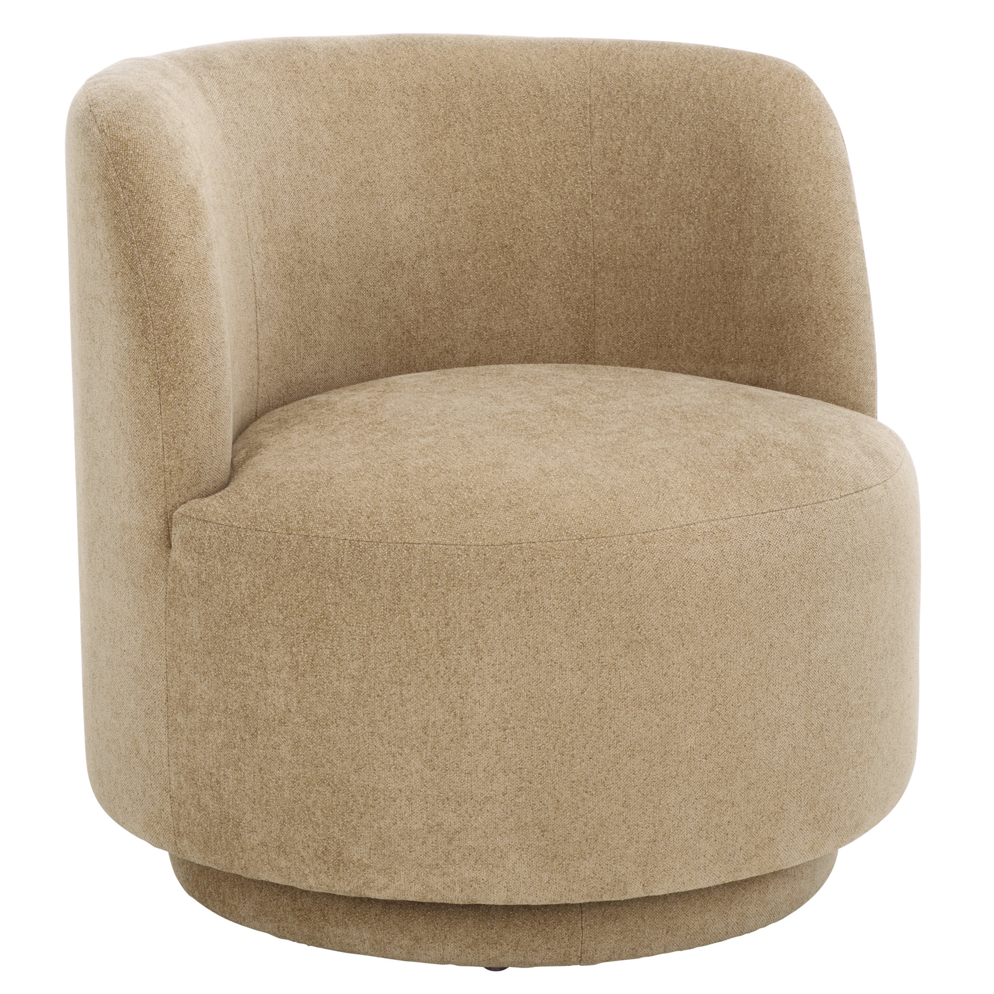 Wharton Swivel Accent Chair, Tan Linen
