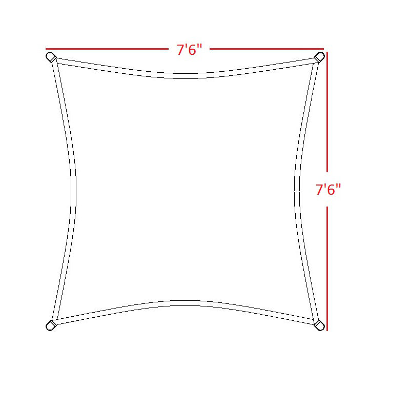 Voile d’ombrage carré 11 pi 10, Vert forêt, 7 pi 6 po x 7 pi 6 po