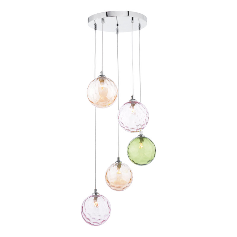 5 - Light Polished Chrome Pendant, 330cm H x 35cm W x 35cm D, Mixed