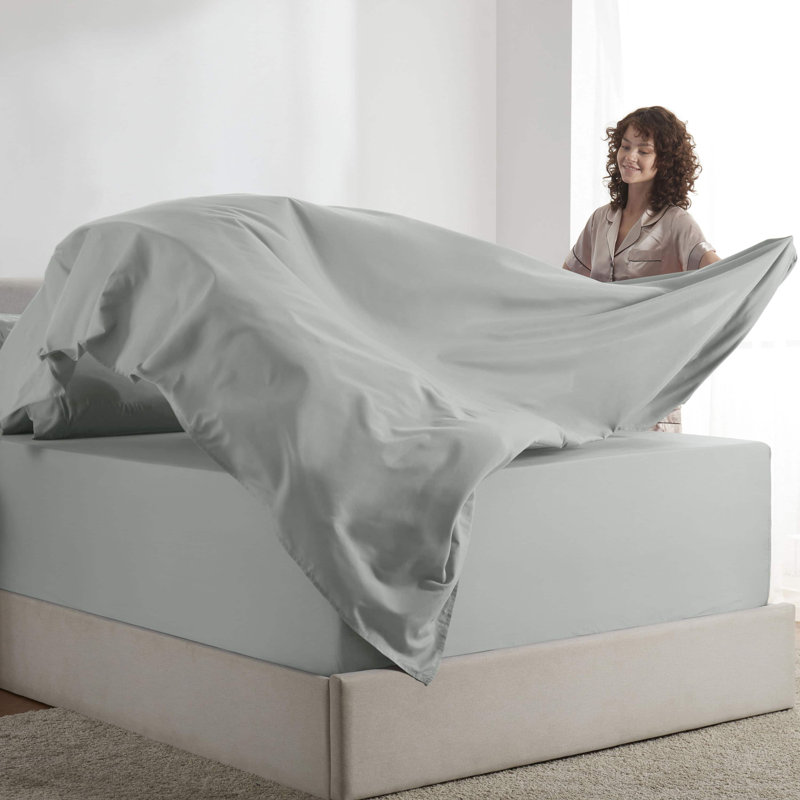 Ensemble de draps en microfibre Hotel Luxury, Sauge, Double