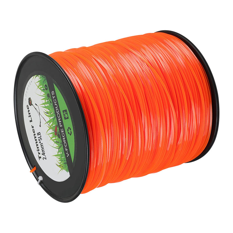 2 Pack String Trimmer Line 1300Ft 5Lb .095 Square Commercial Weed Eater String Nylon Weed Eater Spool, Yellow