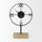 Oris Roman Numeral Metal Quartz Movement / Crystal Tabletop Clock in Black