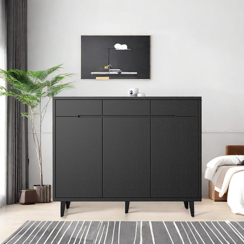 Modern Simple Shoe Cabinet Side Cabinet 30 Pair Shoe Storage Cabinet