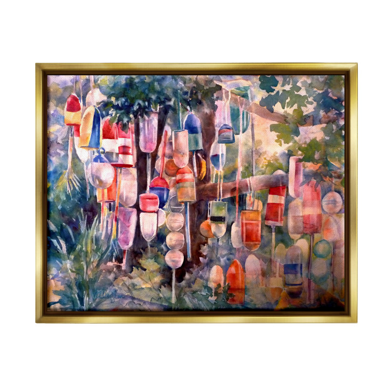 Art mural en toile flottante Latitude Run®, Cadre flottant métallique doré, H 17 po x l 21 po x P 1,7 po