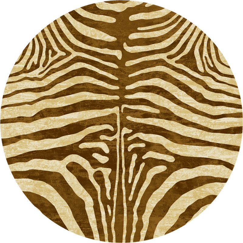Tapis à motif imprimé animal caramel Blanquilla, Rectangle 3 pi 10 po x 5 pi 4 po