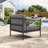 Outdoor Club Chair with an Extra-Thick Seat Cushion (Approx. 7.1") and Metal Frame