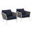 Stance Aluminum Armchair Set of 2-1645190435