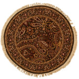 High-Quality Hand-Knotted Dark Green Area Rug