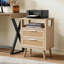 Ensemble de 2 tables de bout avec rangement, tables de chevet modernes en bois aggloméré