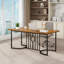 Angeliene Rectangular Dining Table with Iron Base