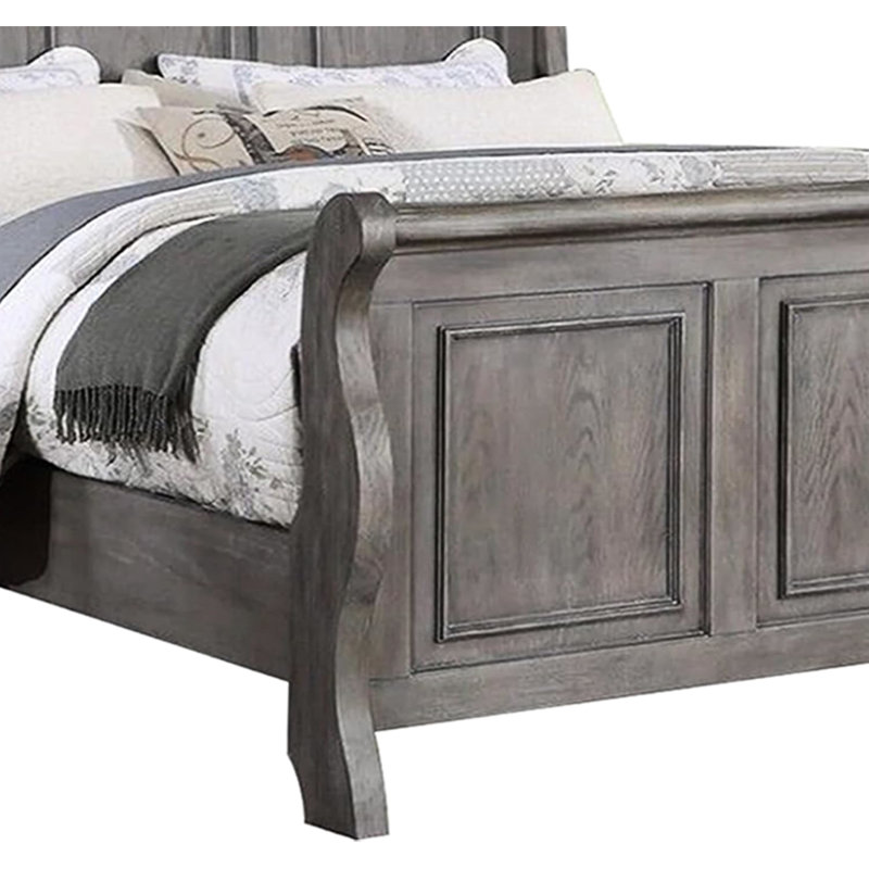 Très grand lit, design gris, mobilier de chambre transitionnel, gris, matériau, Très grand californien