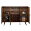 Armoire à vin de grande capacité avec support et porte-verre Glacière rustique polyvalente