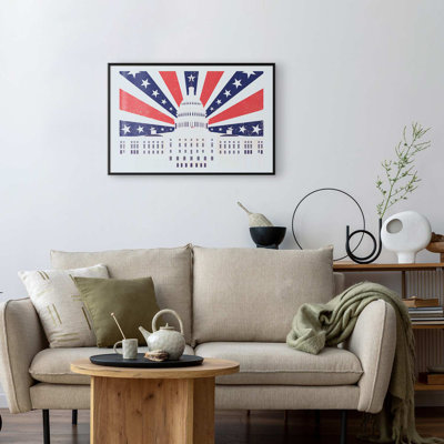 Framed Poster - Minimalist depiction of the Capitol