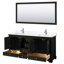 Ensemble de meuble-lavabo double 72 "avec miroir Deborah-51712409-51712411-80209400