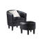 Fauteuil demi-tonneau avec repose-pieds Anges-858201417