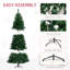 Sapin de Noël artificiel 7,5 pi avec branches réalistes, 500 lumières DEL blanc chaud et 1346 pointes, vert