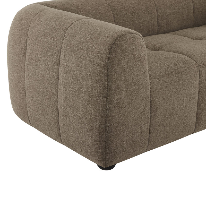 Liana Upholstered Fabric Sofa, Mocha