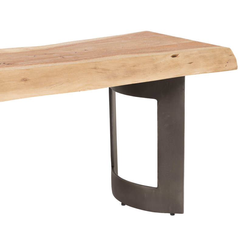 Kenmore Solid Wood Bench, 18" H x 92" W x 15" D, Brown