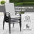 Patio 4-piece PVC-coated polyester Dining Chairs With Armrests And Stackable Design-498076074