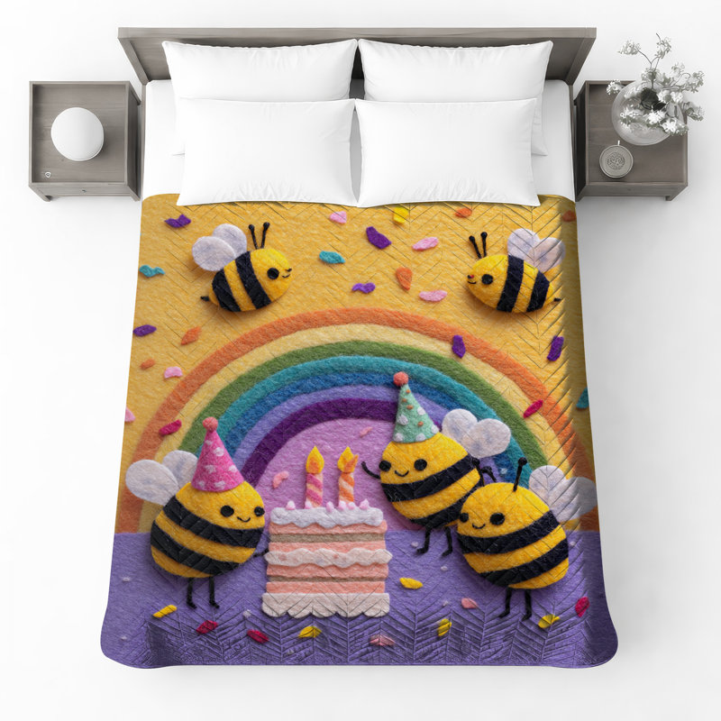 Couvre-lit Felt Bees, Grand lit